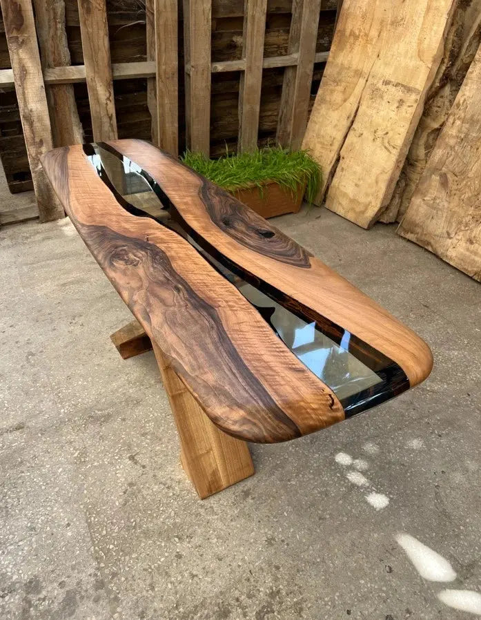 Handmade Solid Walnut Console Table for Entryway and Foyer